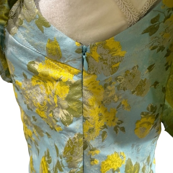 Abbey Glass Women’s Medium Clementine Blue Yellow Floral One Shoulder Top NWT - Picture 7 of 13
